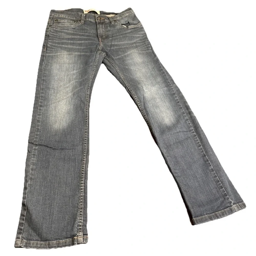 Levi's 511 Slim Jeans Men's W28 L28 Blue Stretch Slim Fit Distressed Fade